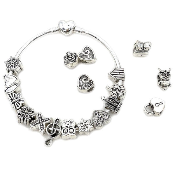 Bracciale Rigido per charm chiusura a cuore